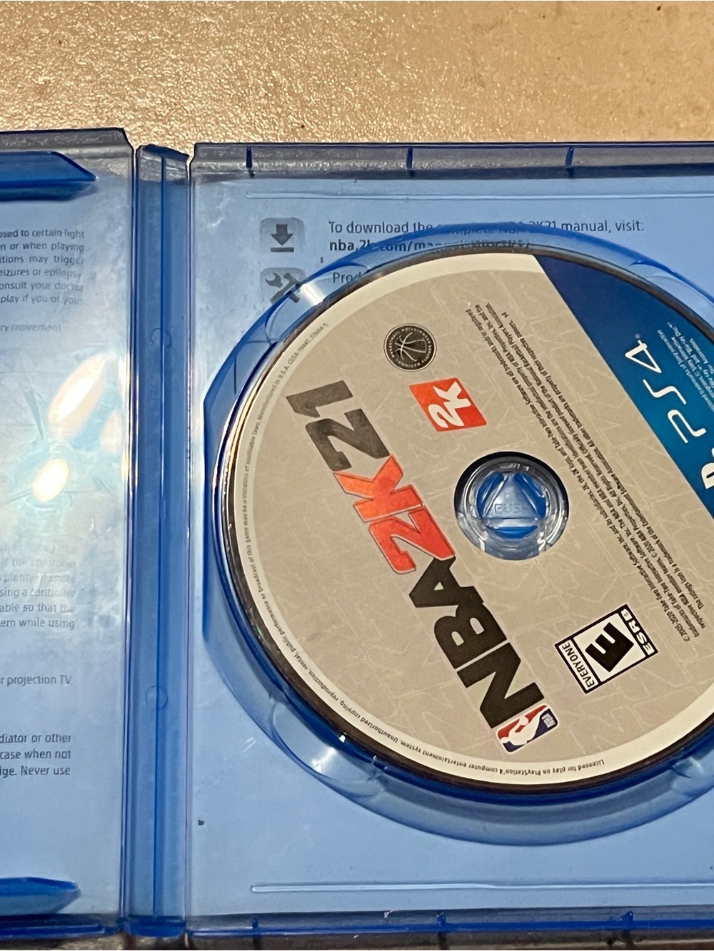 NBA 2K21 PS4 Game Disc - Gray and Blue